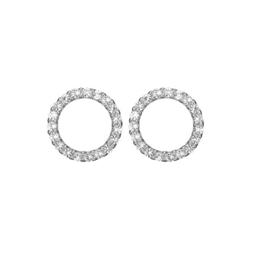 Christina Jewelry & Watches - Topaz Sparkling Circle Ørestikker - sølv 671-S43
